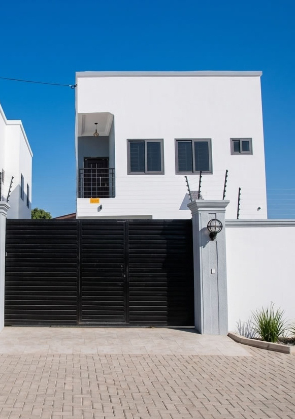 Front gate and elevation view from the Soma Court brochure